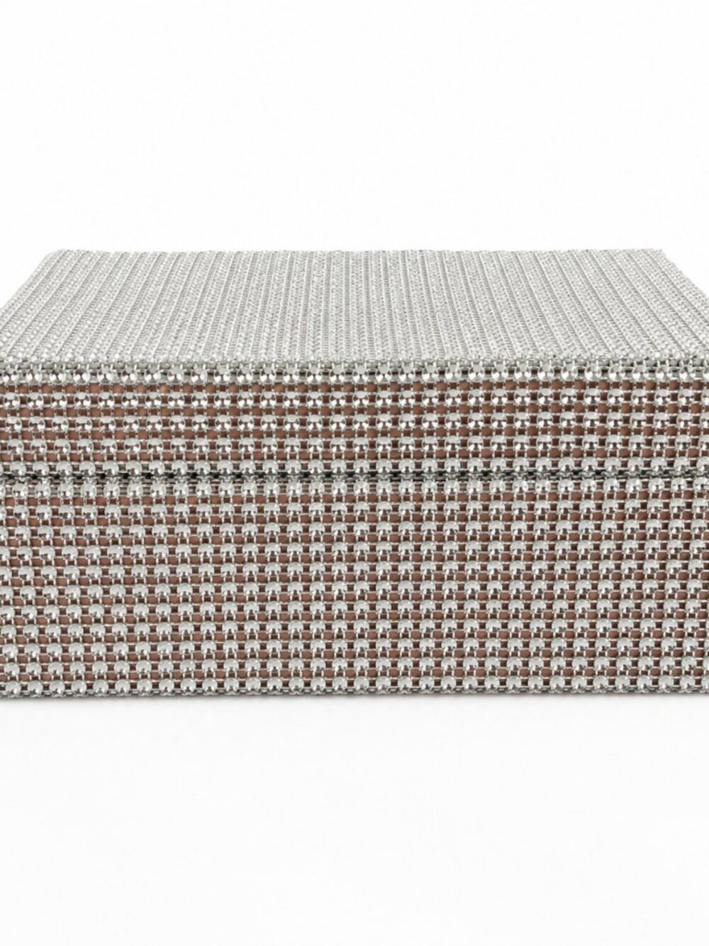 Elegant Rhinestone-Covered Decorative Jewelry Box